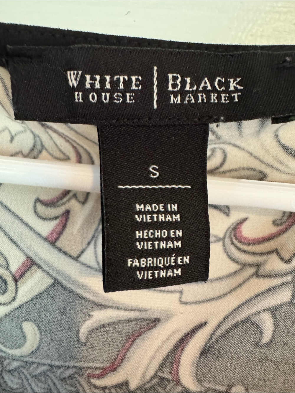 WHBM Black Ivory Baroque Scroll Rhinestone Shift Dress Small - Picture 2 of 8